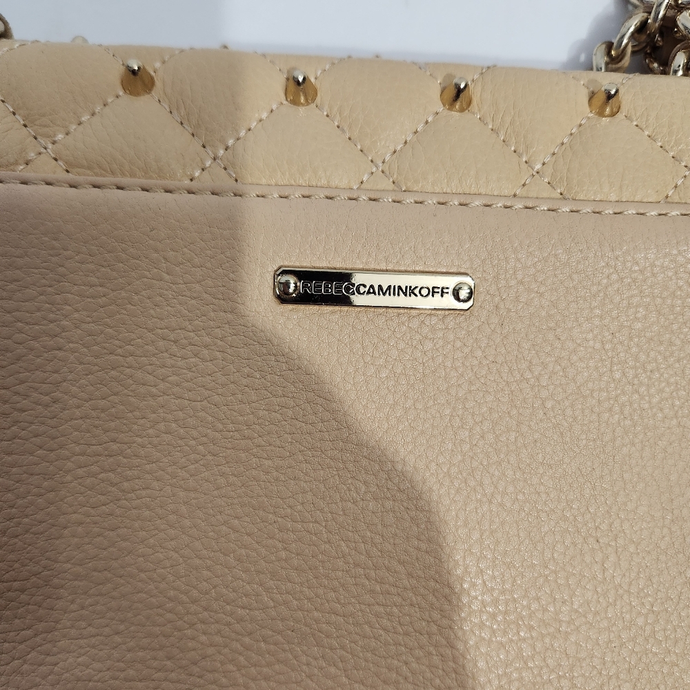 Rebbeca minkoff cream golden studded patch shoulder crossbody bag - Picture 9 of 16